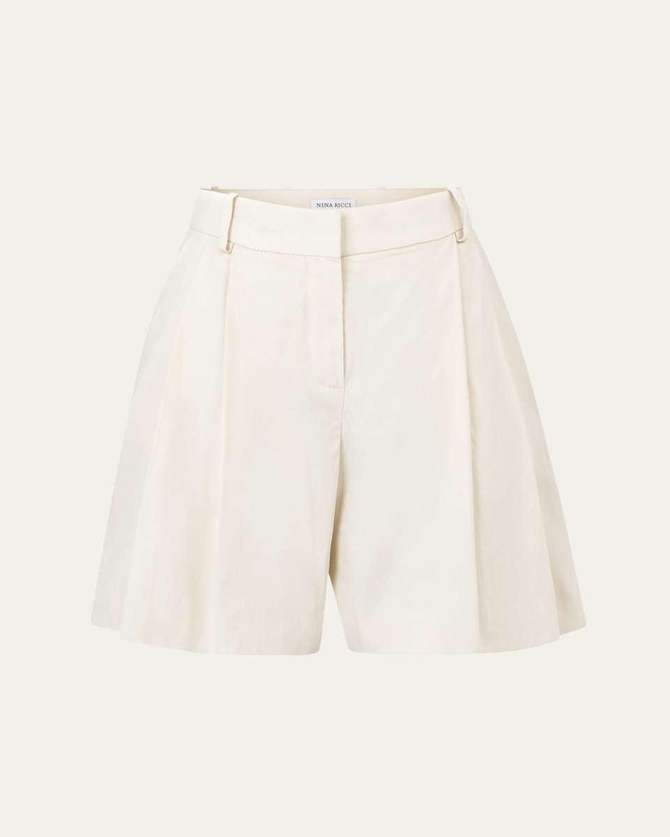 High Waist Pleated Shorts